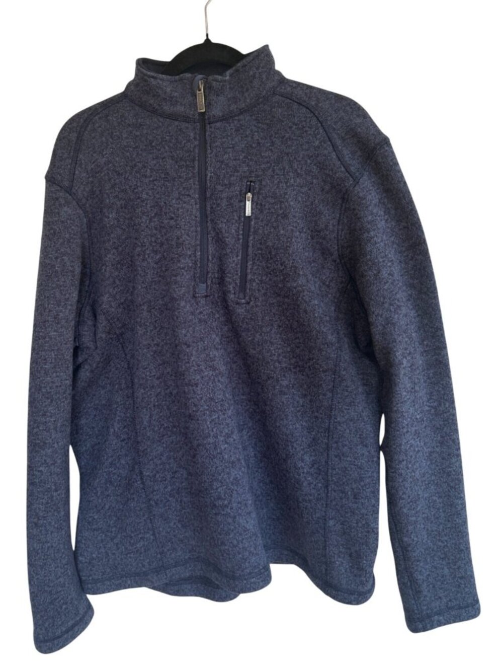 Woolrich Half Zip Sweater Jacket Men's L Blue Mock Neck Pullover Outdoor Cozy